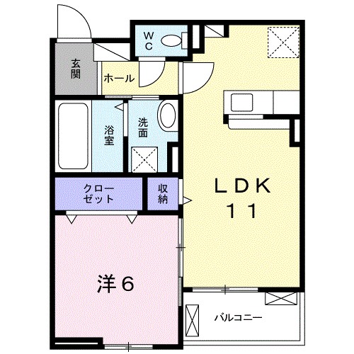 プルミエ 202号室 間取り