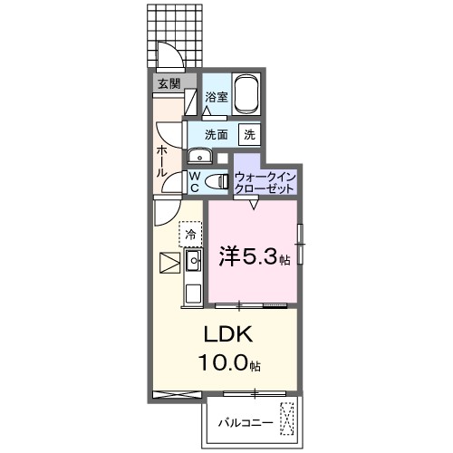 シェリール 101号室 間取り
