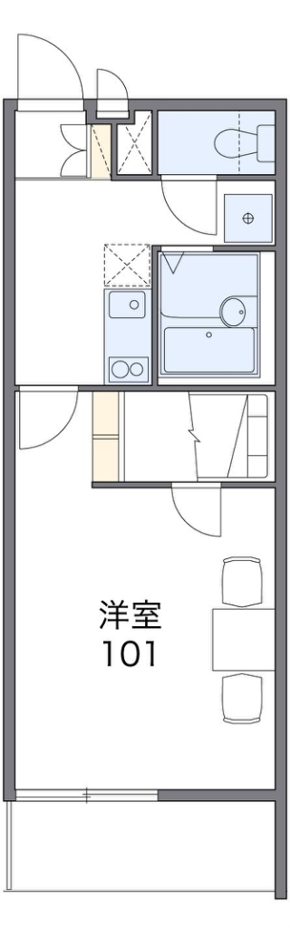 レオパレスサンレイクハーモニー 104号室 間取り