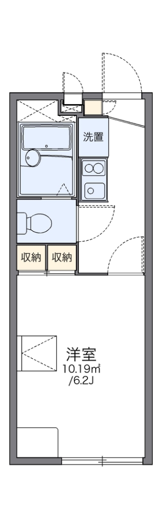 レオパレスオニオン 110号室 間取り