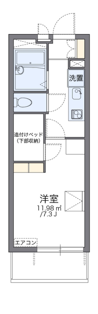 レオパレス殿田 205号室 間取り