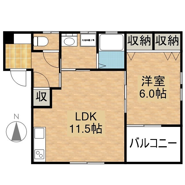 オーガスタＭ 201号室 間取り