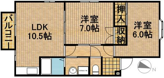 佐鳴台コンフォートＡ 101号室 間取り