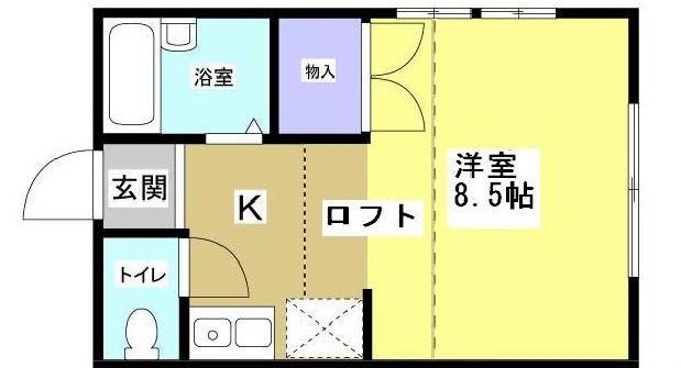 パレス東名Ⅲ 203号室 間取り