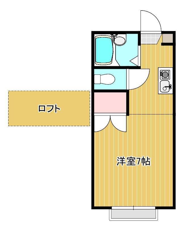 シャルマン 203号室 間取り