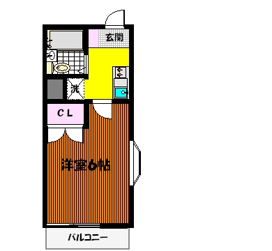 レイク・アベニュー大岡山 105号室 間取り