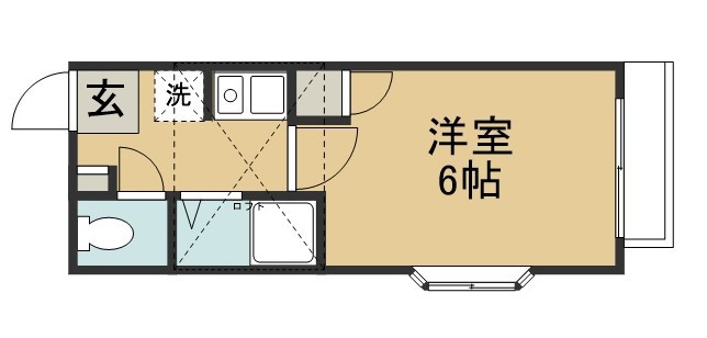 アップルハウス中山　Ⅲ 201号室 間取り