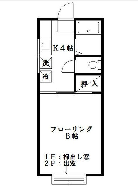メイプル東照宮 205号室 間取り