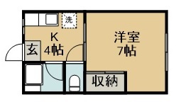コーポサンライズ 102号室 間取り