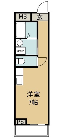 錦町チサンマンション 708号室 間取り