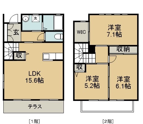 サウスコートＢ 102号室 間取り