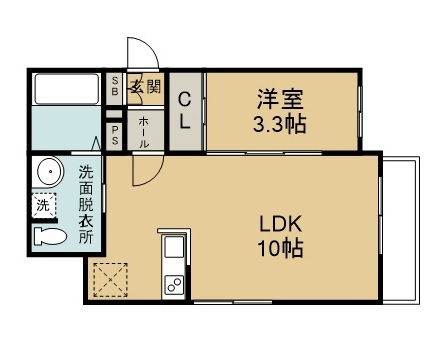 リヴェール旭ヶ丘 101号室 間取り