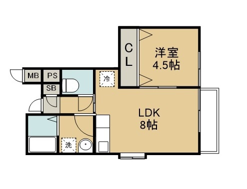 リーコーポ壱番館 101号室 間取り