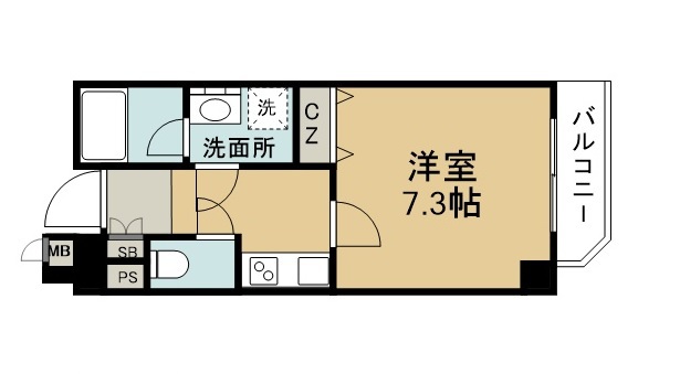 Ｂｌｅｕ　Ｃｉｅｌ 205号室 間取り