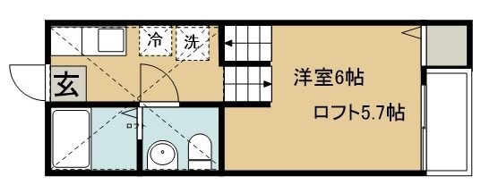 プレジデンス宮町 202号室 間取り