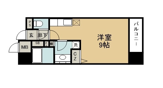 １０８二十人町 703号室 間取り