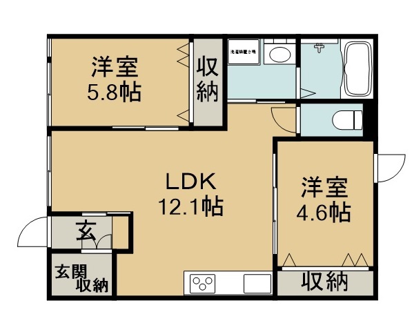 コートハウス錦町 103号室 間取り