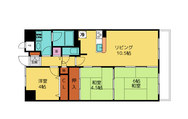 ファミリエール宮城野西館 間取り図