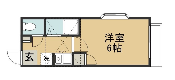 アップルハウス中山　Ⅲ 206号室 間取り