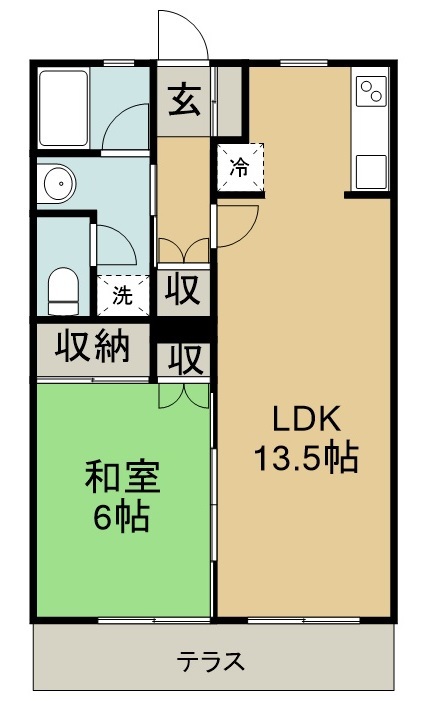 ウエストコーポ１ 103号室 間取り