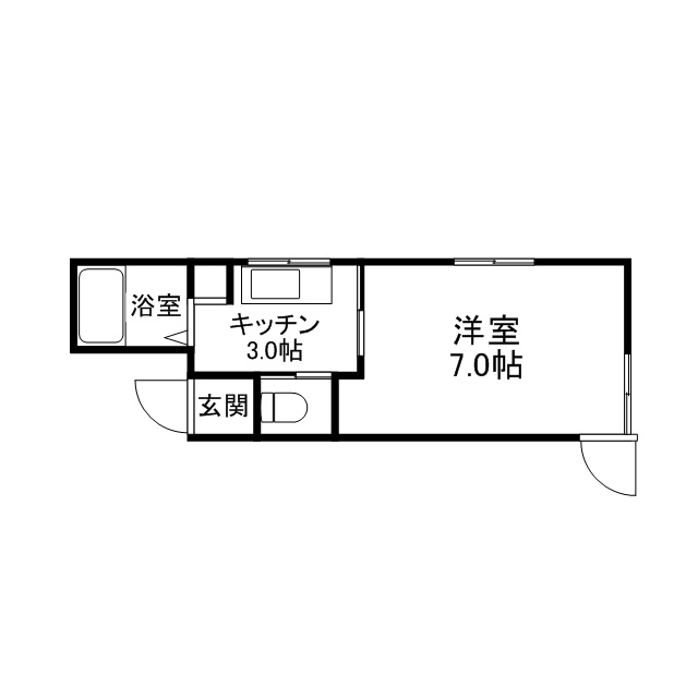 ハミングアップ 205号室 間取り