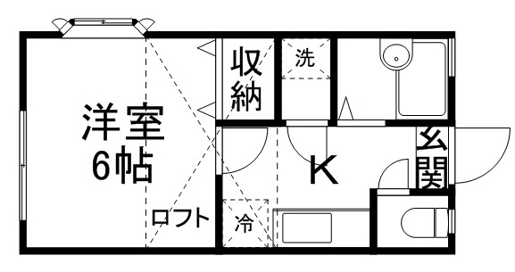 コーラル館 106号室 間取り