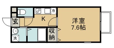 ラフォーレ椌木 106号室 間取り