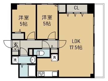 （弊社管理物件）ダイアパレス五橋Ⅲコルティーレ 806号室 間取り