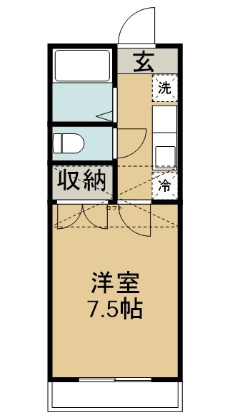 ウィンミルＮｏ．６ 210号室 間取り