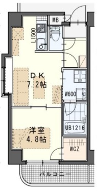 しゃとれ小松島． 501号室 間取り