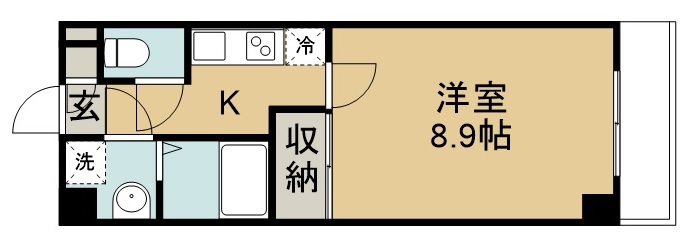 サンライズロード錦町． 502号室 間取り