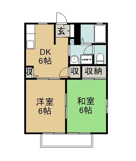 エクセル幸町 202号室 間取り