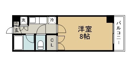 ホットハウス台原森林公園 205号室 間取り