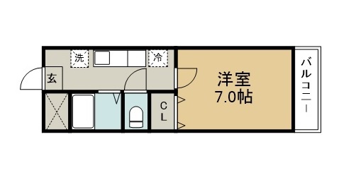 ビューファイン台原 308号室 間取り