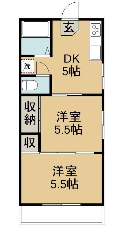 ハイネ國分 303号室 間取り