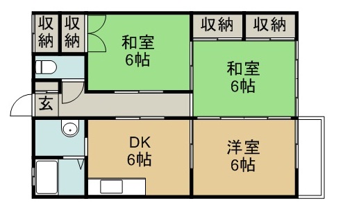 サニーライフ宮千代 201号室 間取り