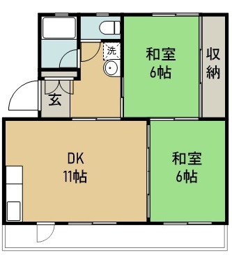 コーポアムール 205号室 間取り