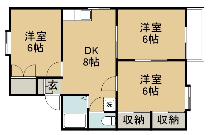 ダフィーネ小松島 間取り図