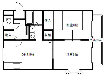 サンガーデン宮千代Ｂ 103号室 間取り