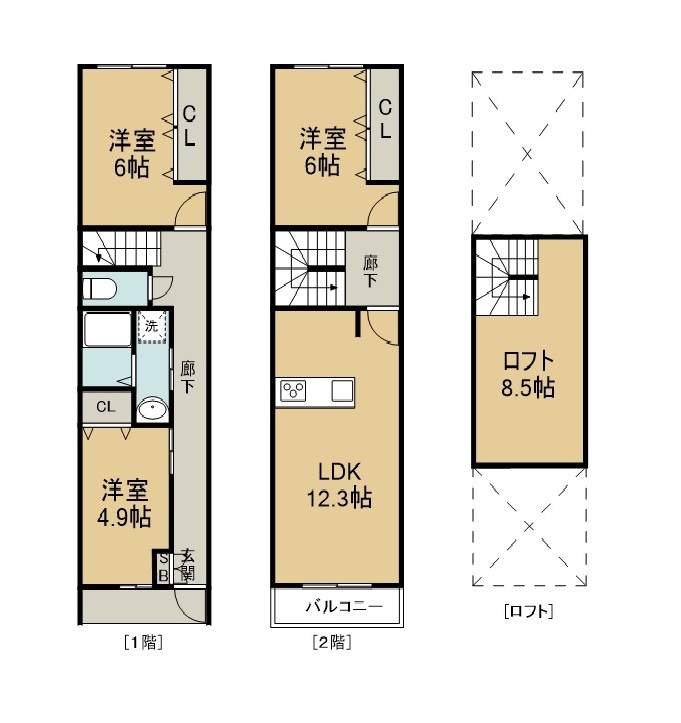 ＫＬＥＩＮＥＳ　ＨＡＵＳ（クライネスハウス） B号室 間取り