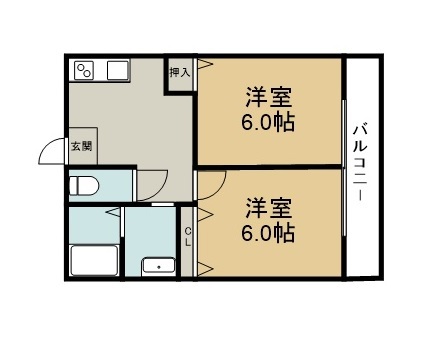 ハイラル弐番館 102号室 間取り
