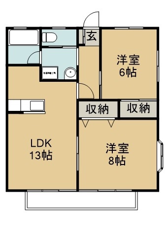 アメニティ・アーバン仙台Ⅰ 202号室 間取り