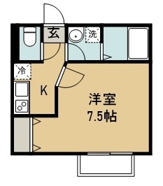 アスコット連坊駅前Ⅱ 101号室 間取り