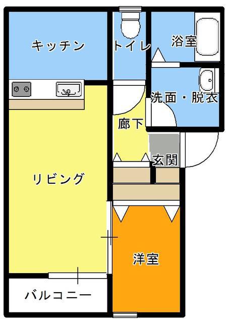 Ｋプラネッツ 205号室 間取り