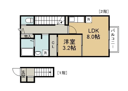 セレネⅡ 203号室 間取り