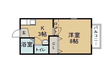 スカイタウン東照宮 201号室 間取り