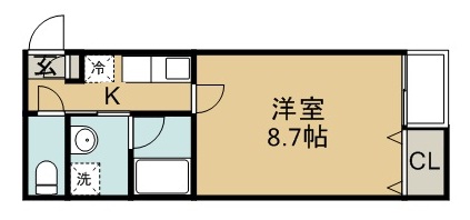 アスコット小田原 103号室 間取り