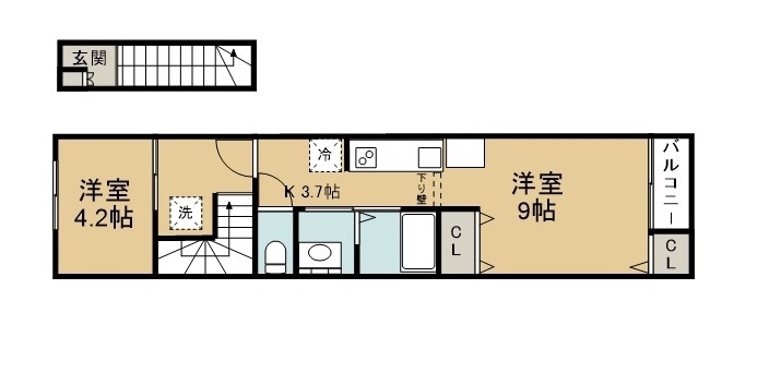 ドゥ・アネッサⅧ 202号室 間取り