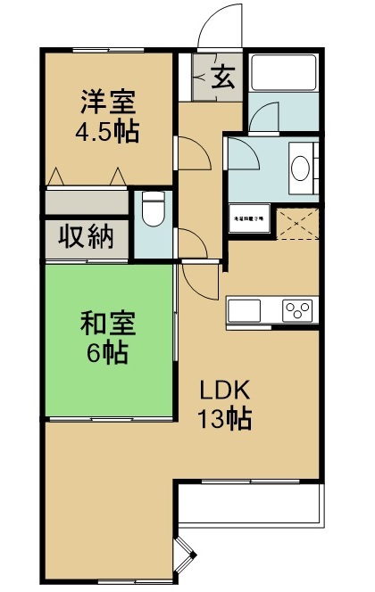 ダイアパレスセレッソ榴ヶ岡公園 間取り図