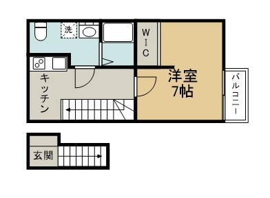 パールフォレスト 202号室 間取り